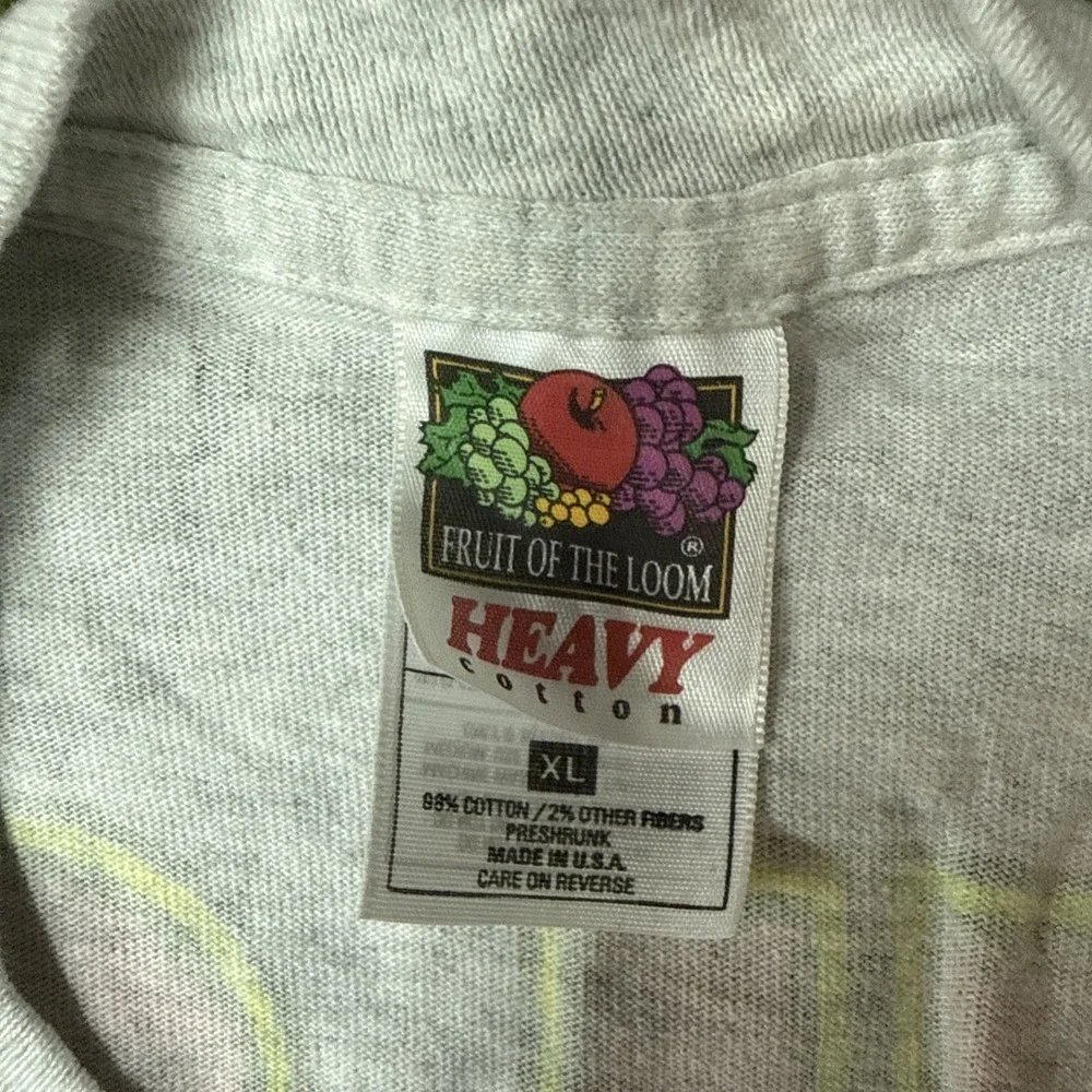 Vtg 90's Outlaws Street Racing Finals AOP SS T-Shirt XL Drag racing Flames NEON